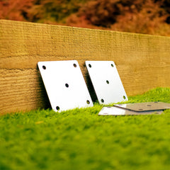 Square Flat Railway Sleeper Brackets - 95mm x 95mm (Pack of 4)