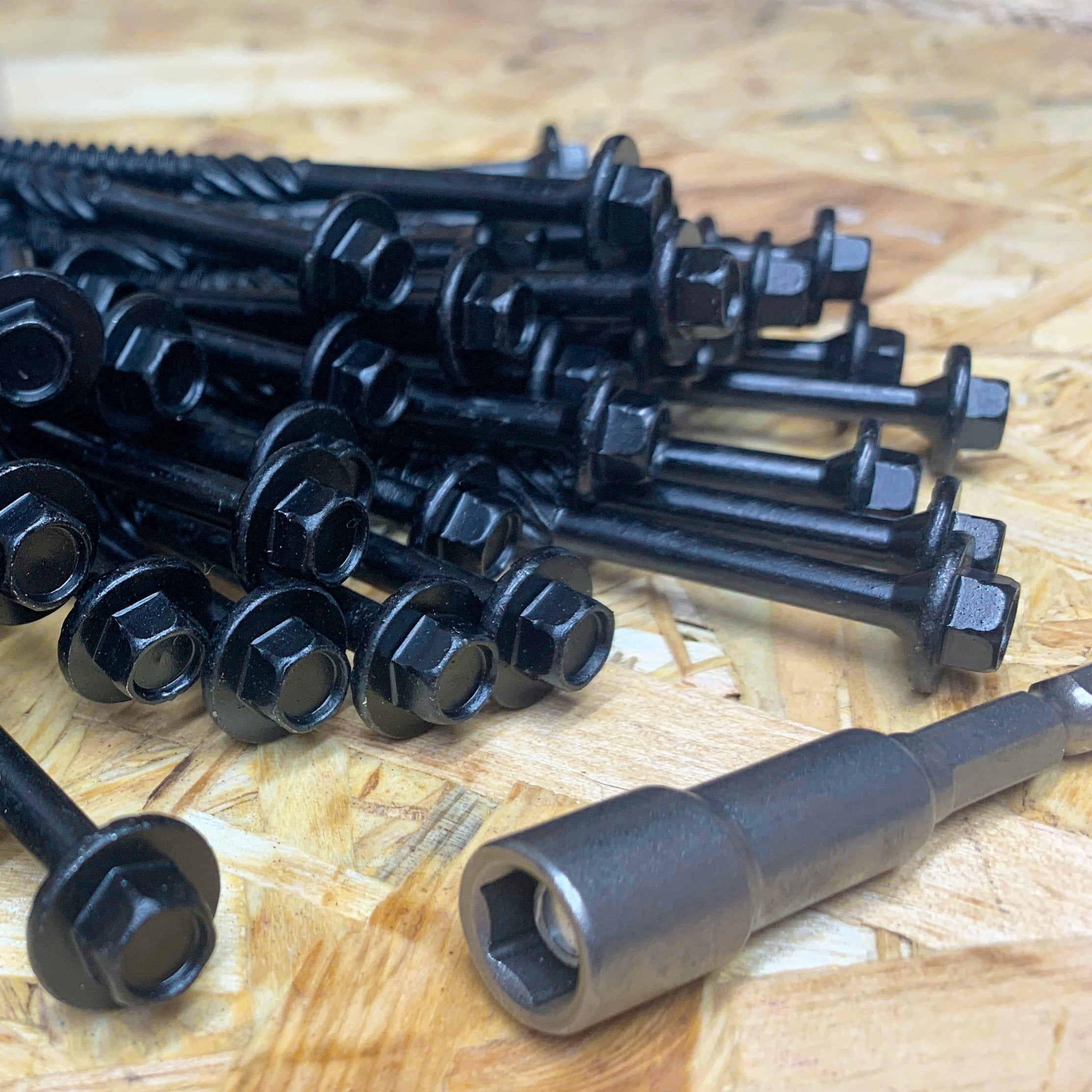 SleeperFit Official Black Timber Railway Sleeper Framola Pergola Screws - Indoor Outdoors