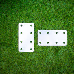 Straight Flat Railway Sleeper Brackets - 65mm × 120mm (Pack of 4)