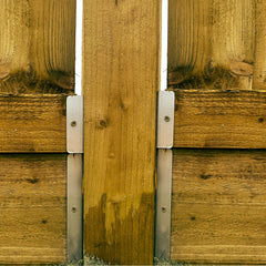 Gravel Board & Fence Panel Clip Combo Bracket Pair