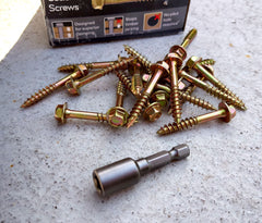 Hex Head EasyDrive Woodscrews for Rafter Bracket Installation - Indoor Outdoors