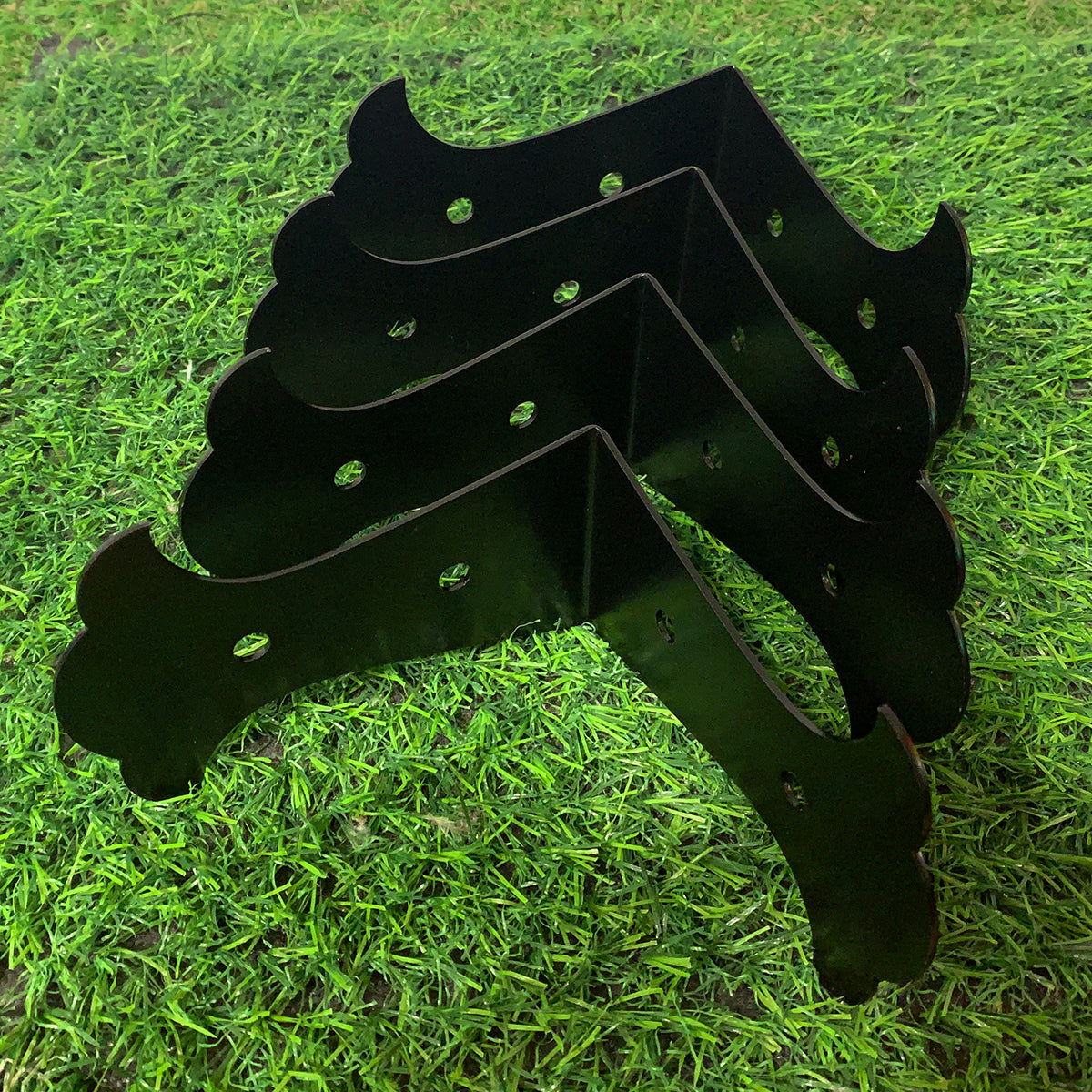 Fancy Corner Railway Sleeper Brackets - Indoor Outdoors