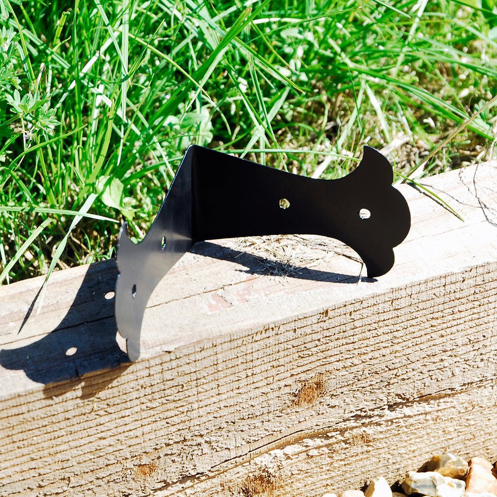 Fancy Corner Railway Sleeper Brackets - Indoor Outdoors