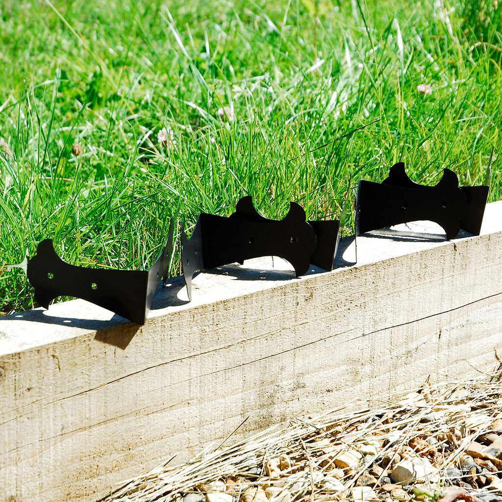 Fancy Corner Railway Sleeper Brackets - Indoor Outdoors