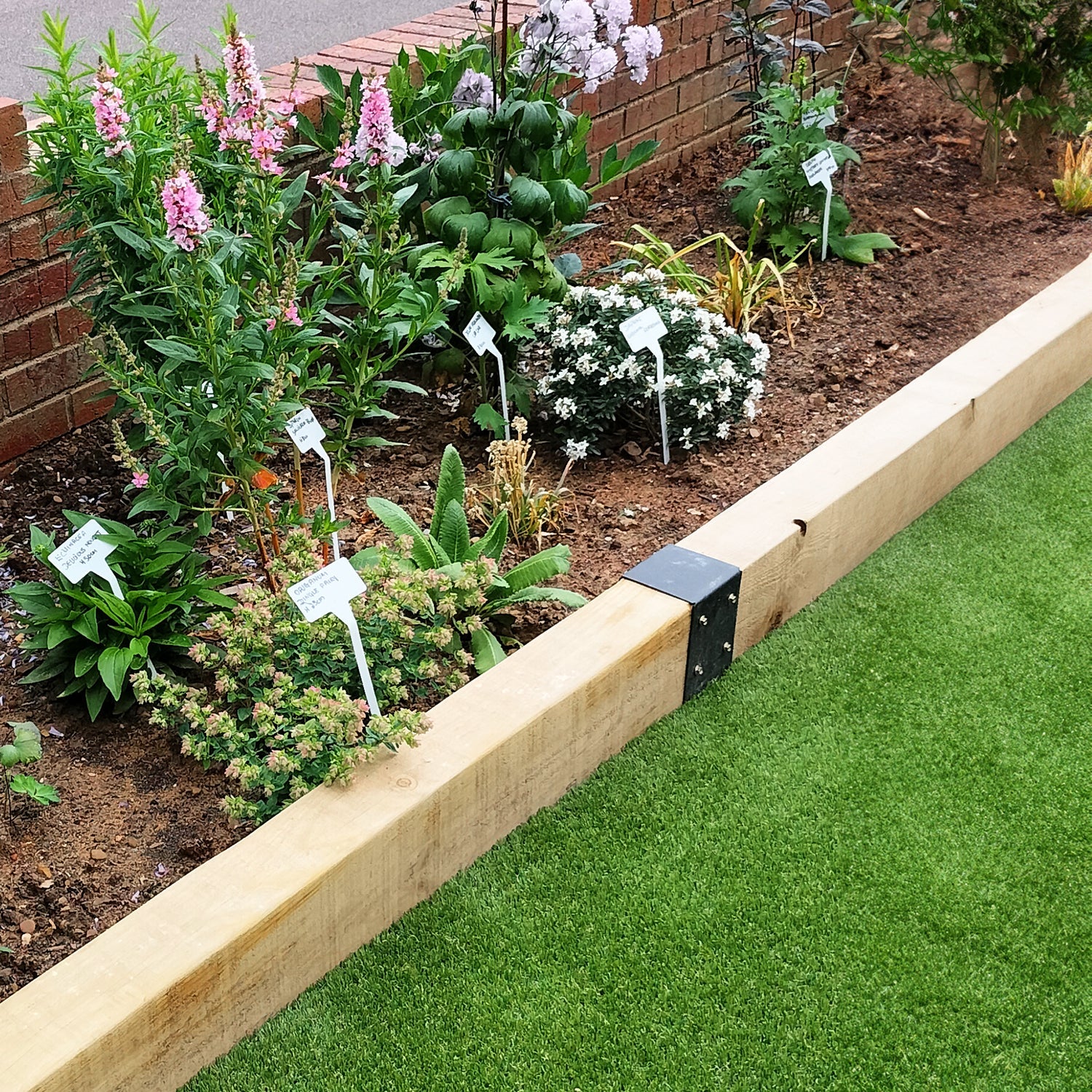 SleeperFit Railway Sleeper Joining Plate Bracket - Goes Over The Wood for Clean & Durable Joins on Planters, Raised Beds, Pathway & Driveway Edging - Indoor Outdoors 