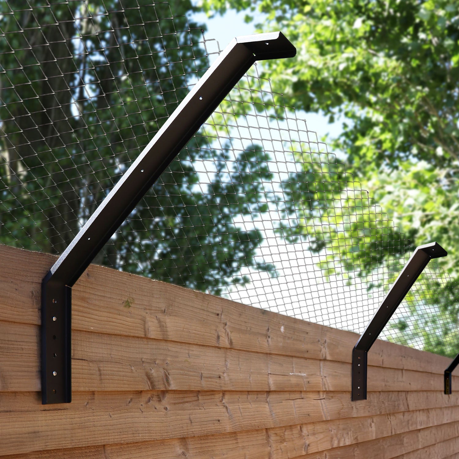 Cat Proof Protection & Enclosure Fence Extension Brackets