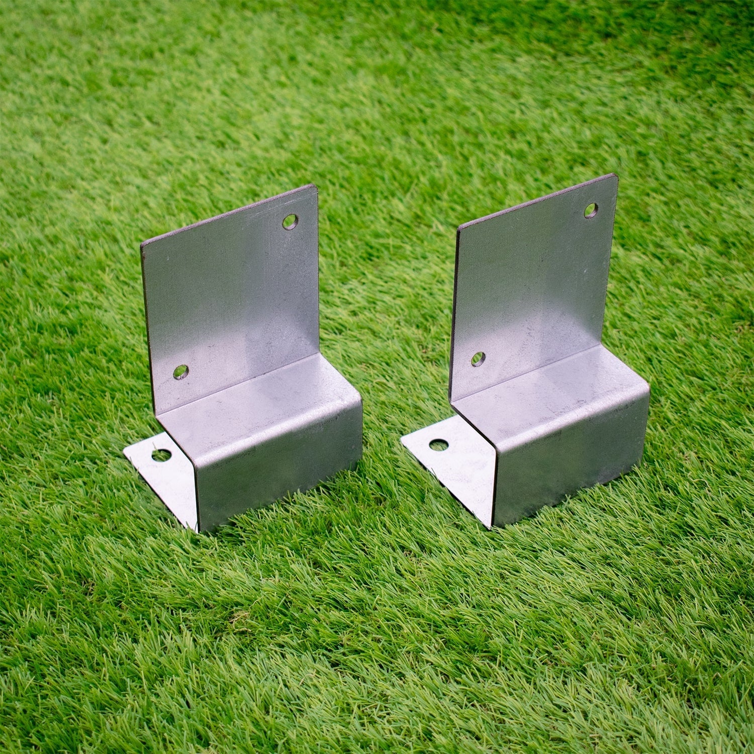 Fence Post Support Bolt-Down Brace & Foot Base Brackets for 3" / 75mm Wood
