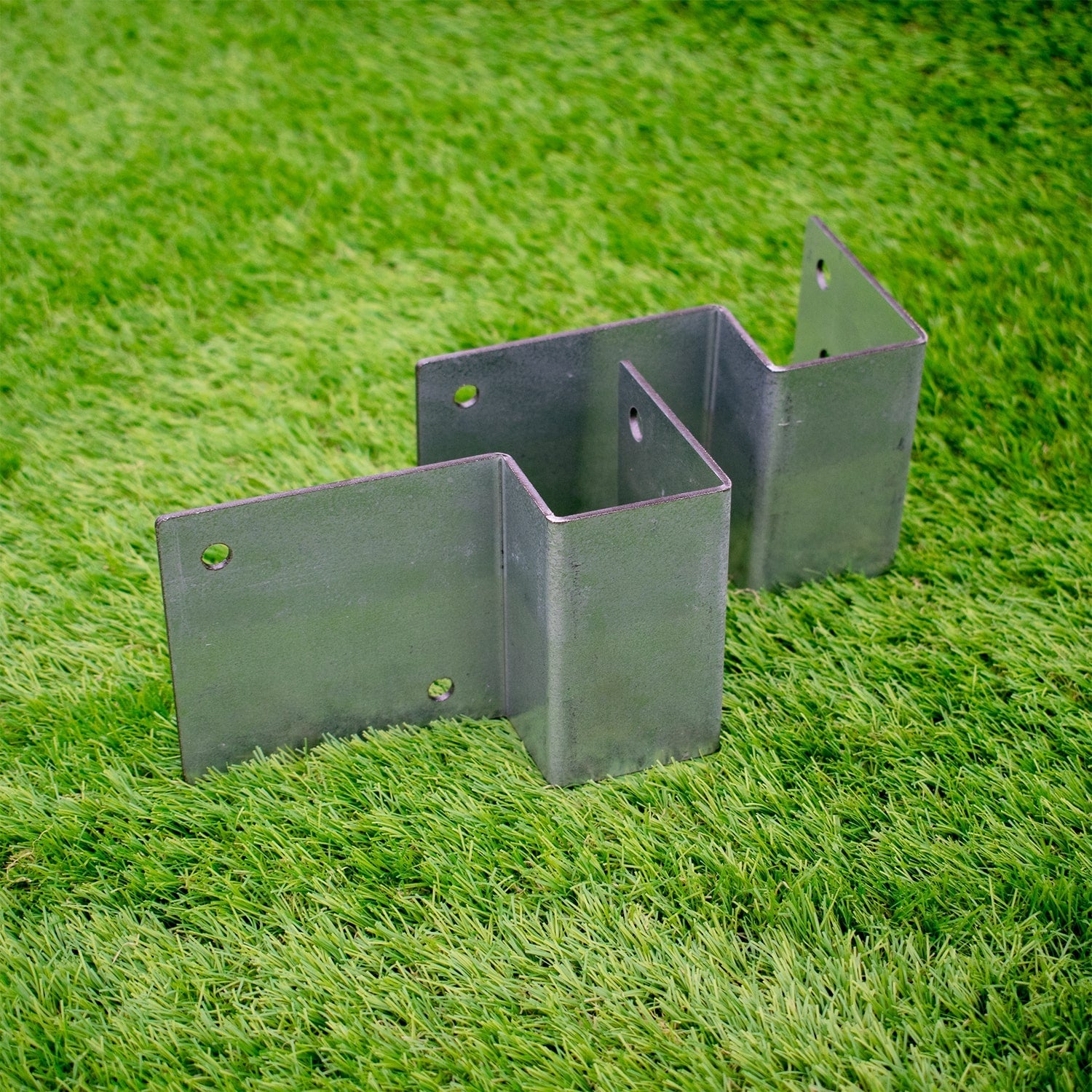 Fence Post Support Bolt-Down Brace & Foot Base Brackets for 3" / 75mm Wood