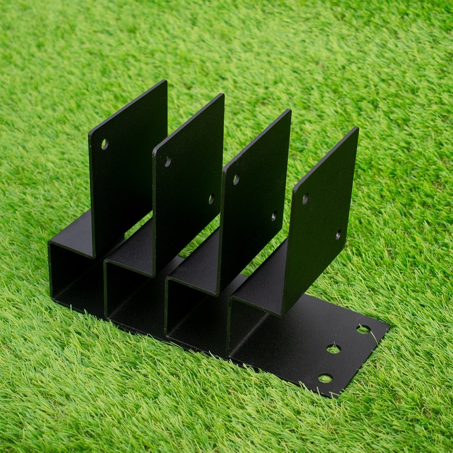 Fence Post Support Bolt-Down Brace & Foot Base Brackets for 3" / 75mm Wood