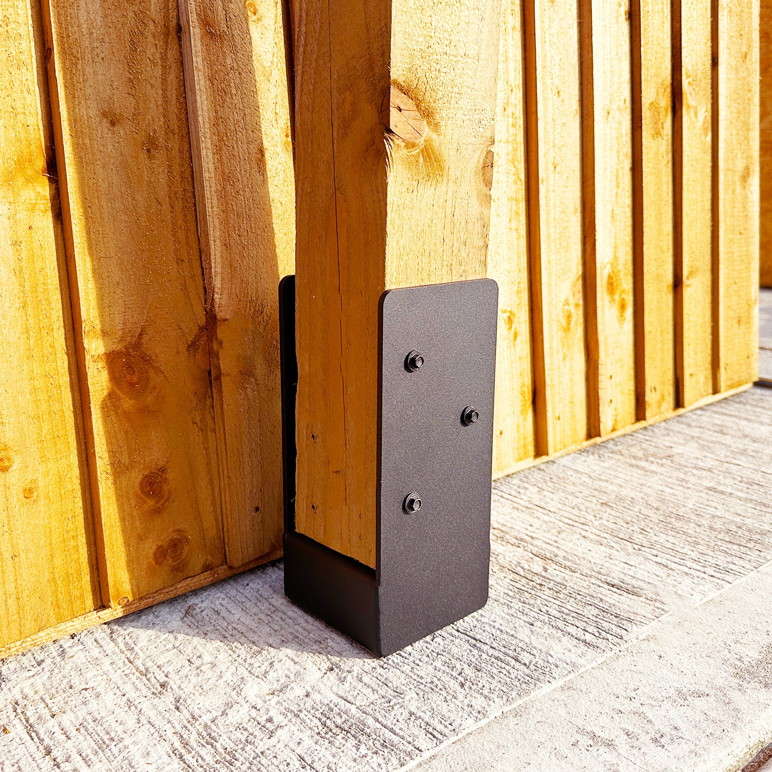 Heavy-Duty Welded Hidden Bolt-Down Post Anchor with 50mm Raiser for 6" / 150mm Wood
