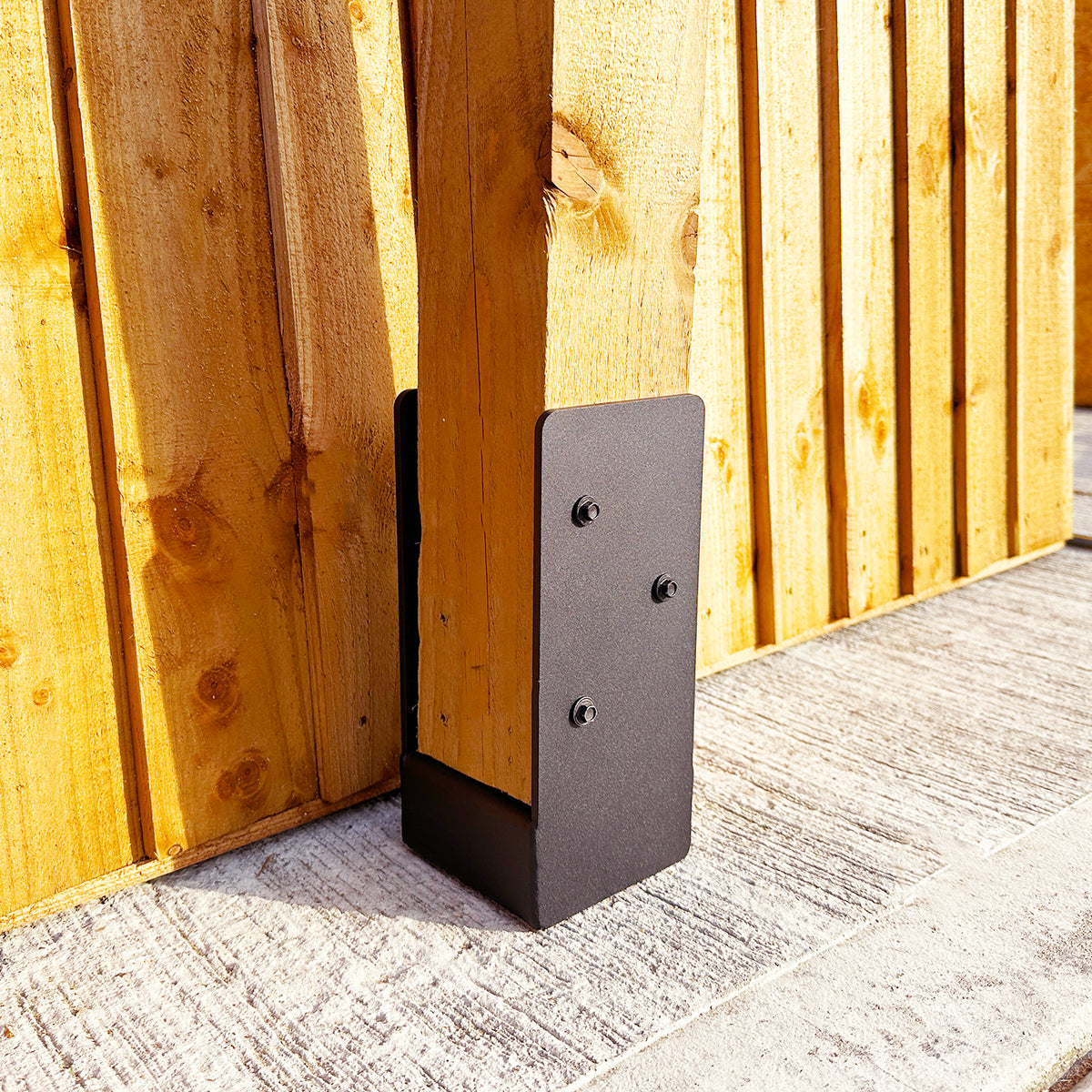 Heavy-Duty Welded Hidden Bolt-Down Post Anchor with 50mm Raiser for 4" / 100mm Wood