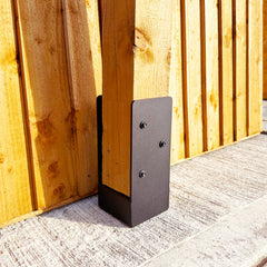 Heavy-Duty Welded Hidden Bolt-Down Post Anchor with 50mm Raiser for 6" / 150mm Wood