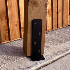 Heavy-Duty U-Shaped Post Support Bracket for 4" / 100mm Wood