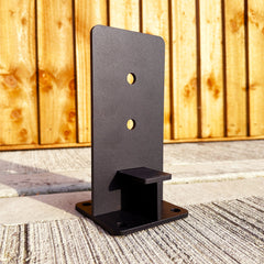 Heavy-Duty T-Bar Bolt-Down Post Support Bracket for 4" / 100mm Wood