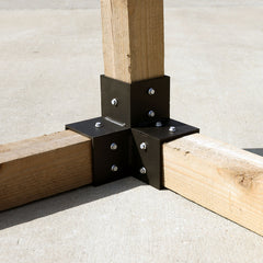 Heavy-Duty Welded Pergola Corner Bracket for 4" / 100mm Wood