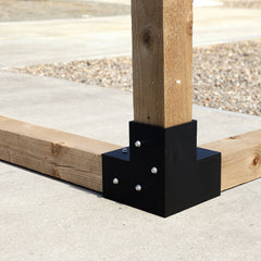 Heavy-Duty Welded Pergola Corner Bracket for 4" / 100mm Wood