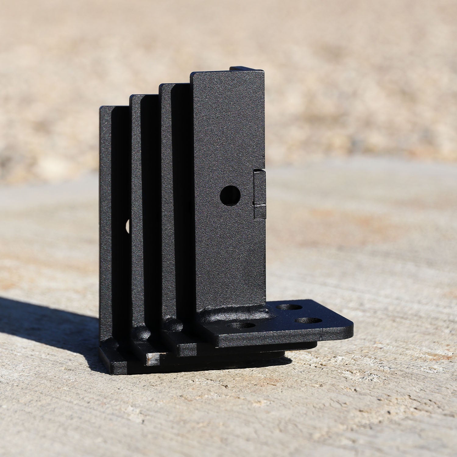 Heavy-Duty Welded Universal Post Base Bolt-Down Brackets