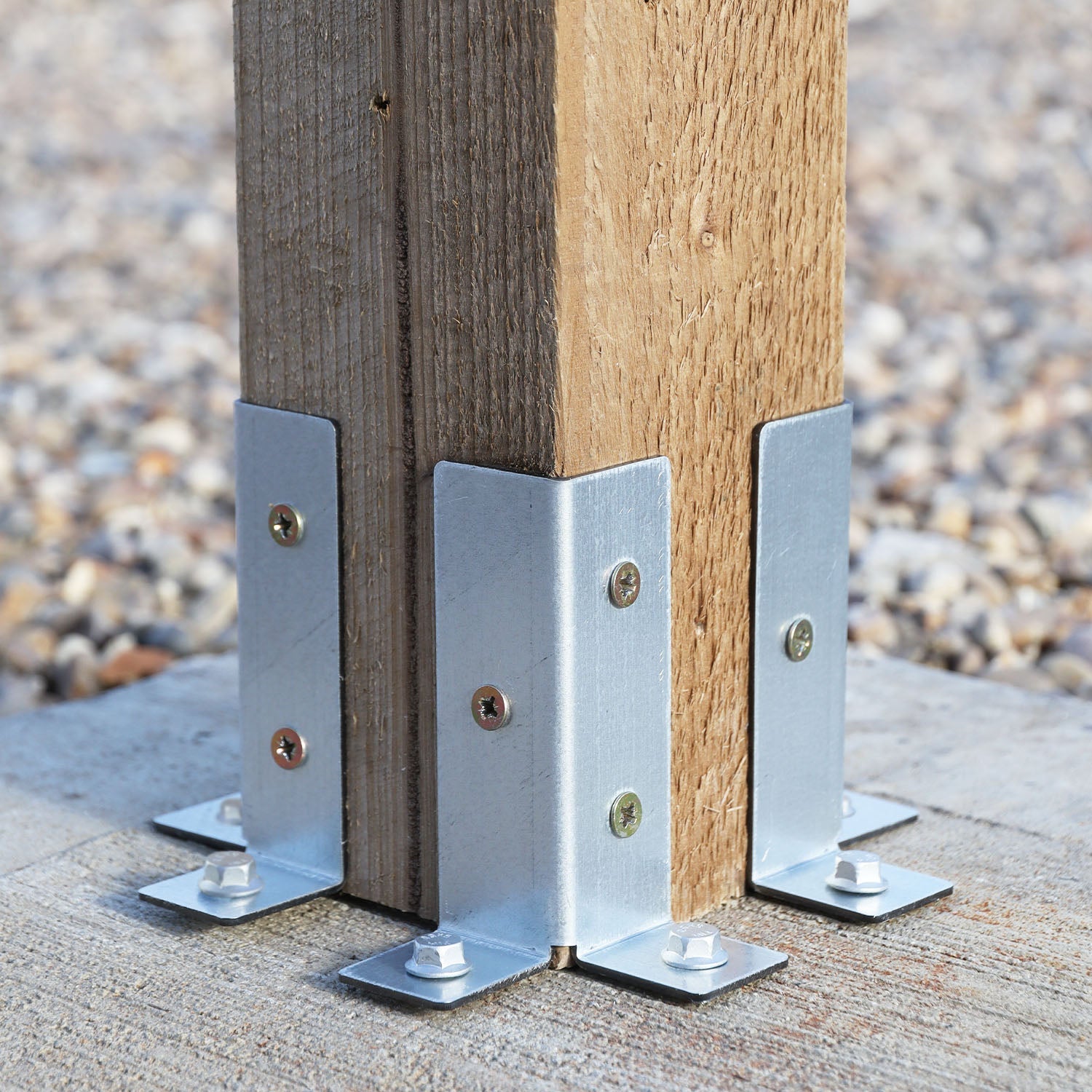 Universal Fence Post Post-to-Floor Fixing Bracket