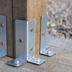 Universal Fence Post Post-to-Floor Fixing Bracket