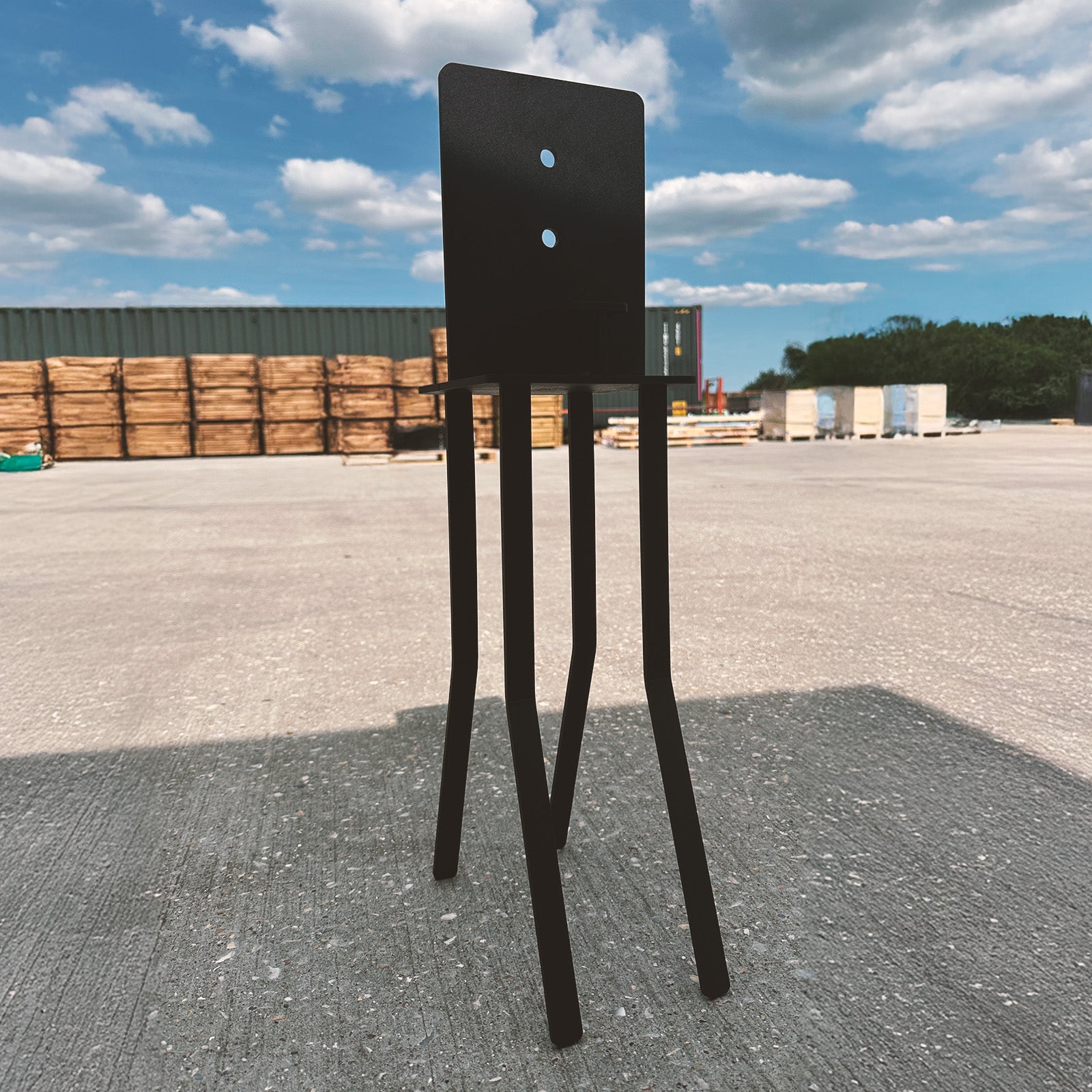 Heavy-Duty T-Bar Concrete-In Post Support Bracket with Anti-Pull Out Spikes for 6" / 150mm Wood