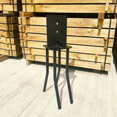 Heavy-Duty T-Bar Concrete-In Post Support Bracket with Anti-Pull Out Spikes for 6" / 150mm Wood