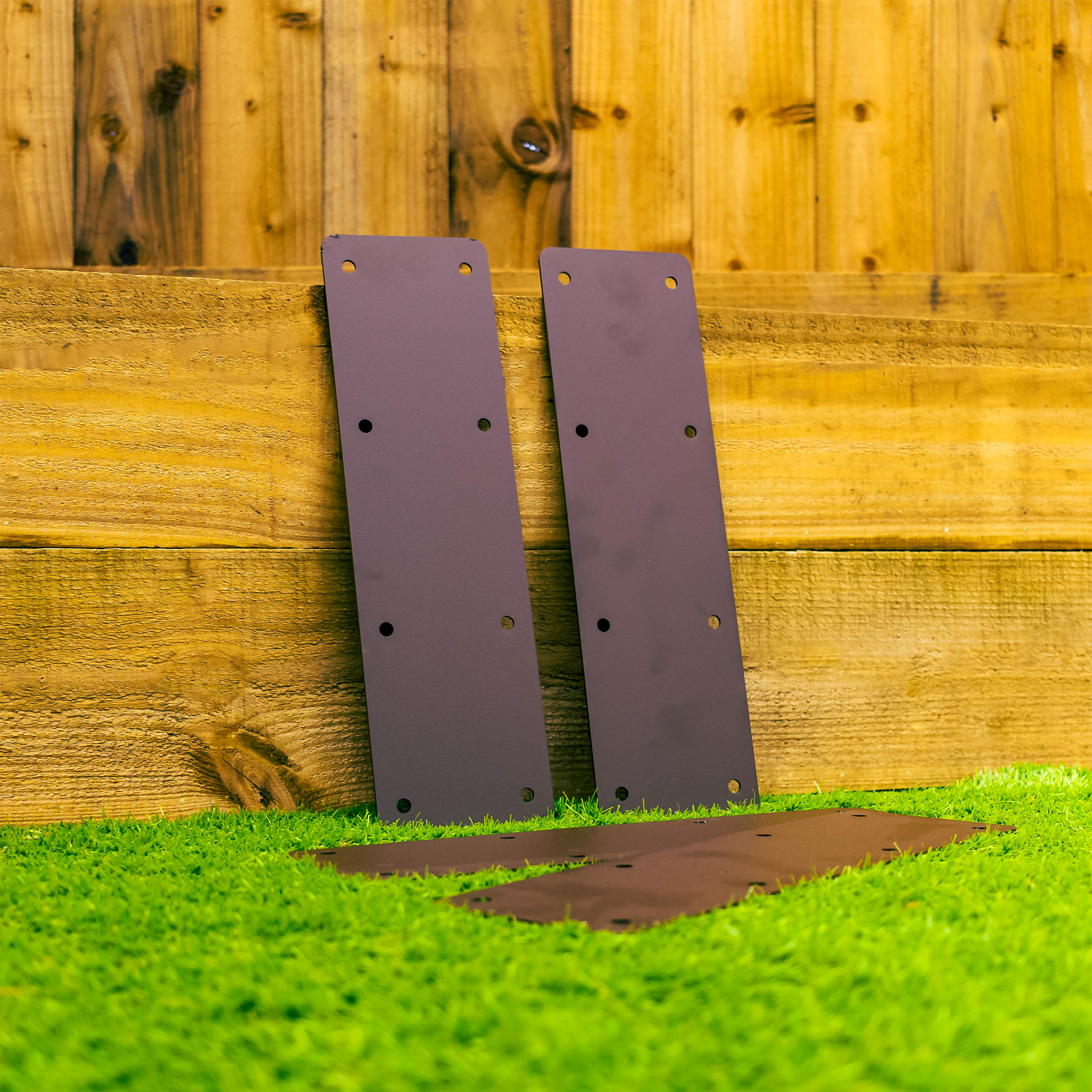 Jumbo 2-Tier Straight Flat Railway Sleeper Joining Bracket (Pack of 4)