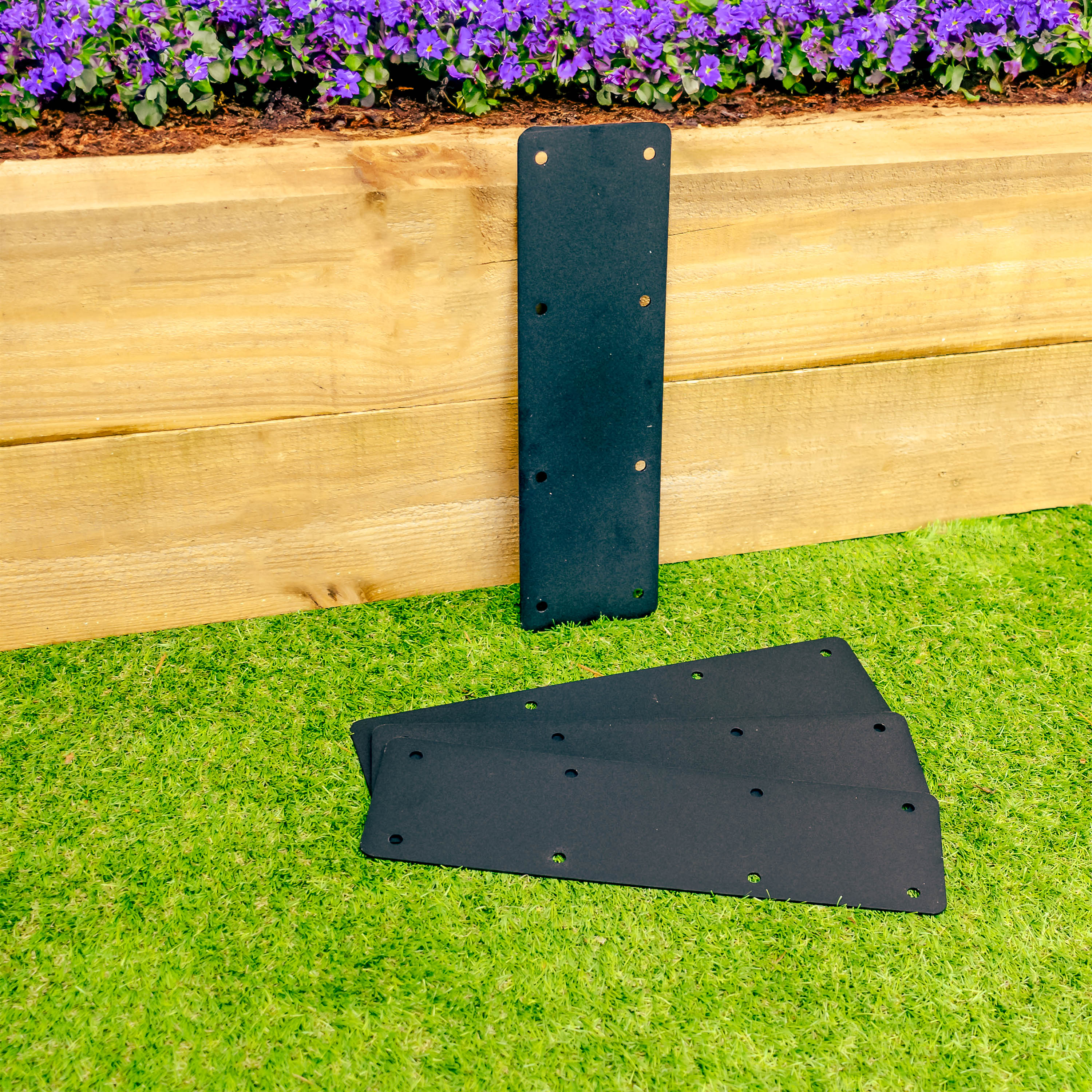 Jumbo 2-Tier Straight Flat Railway Sleeper Joining Bracket (Pack of 4)