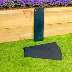 Jumbo 2-Tier Straight Flat Railway Sleeper Joining Bracket (Pack of 4)