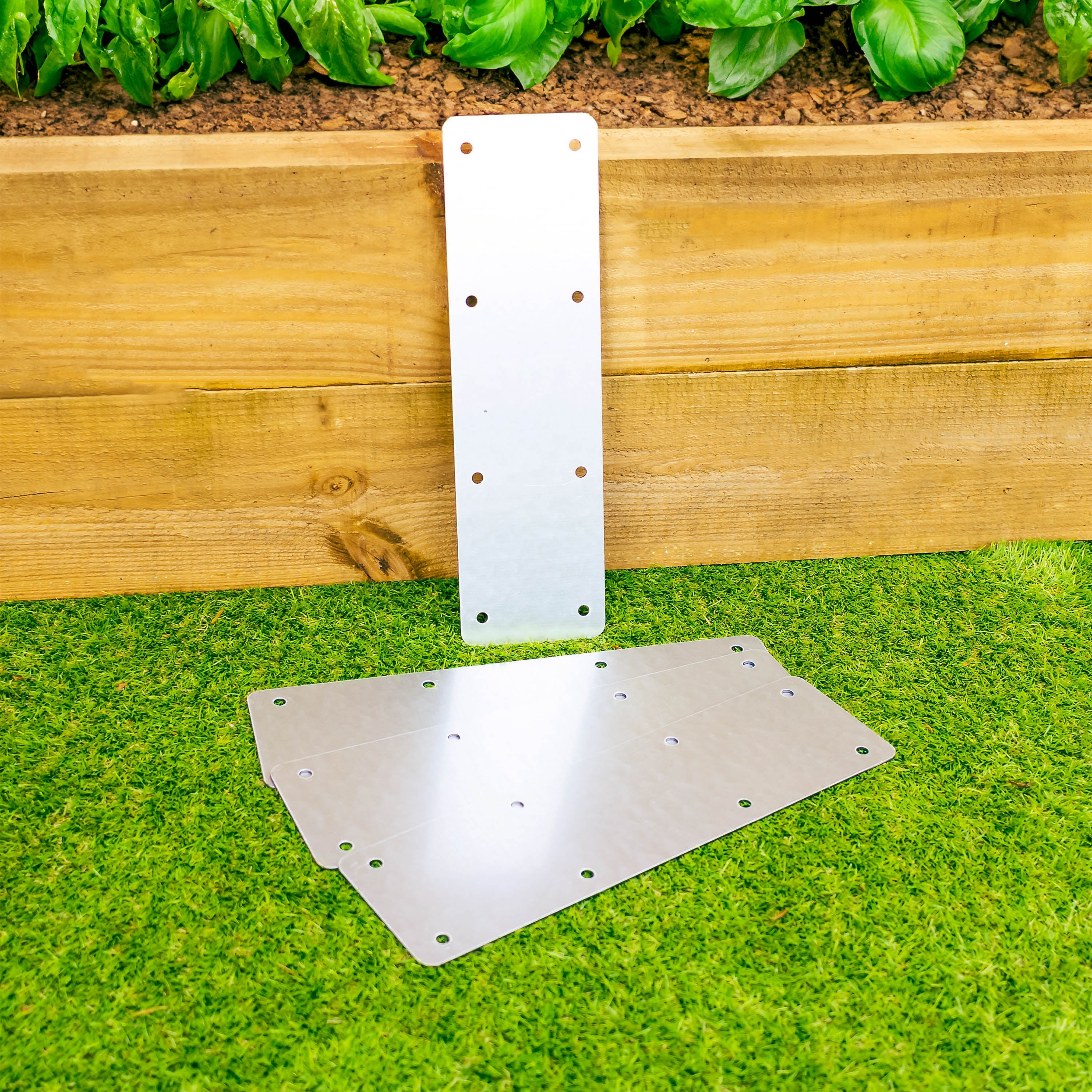 Jumbo 2-Tier Straight Flat Railway Sleeper Joining Bracket (Pack of 4)