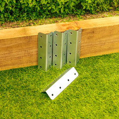 Internal & External Small Corner Railway Sleeper Brackets (Pack of 4)