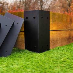 Large External Corner Railway Sleeper Brackets (Pack of 4)