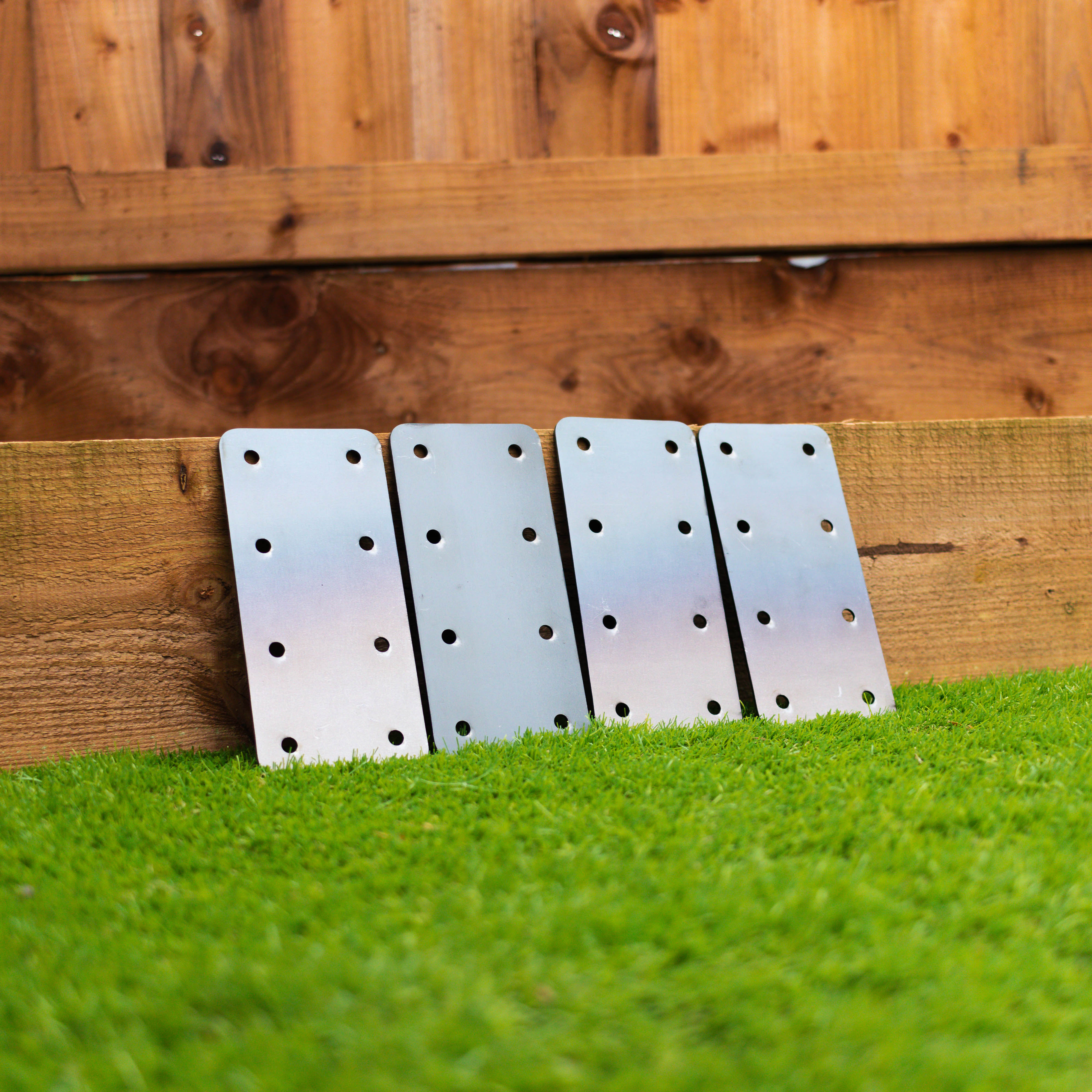 Standard Railway Sleeper Straight Flat Brackets - 170mm x 80mm (Pack of 4)