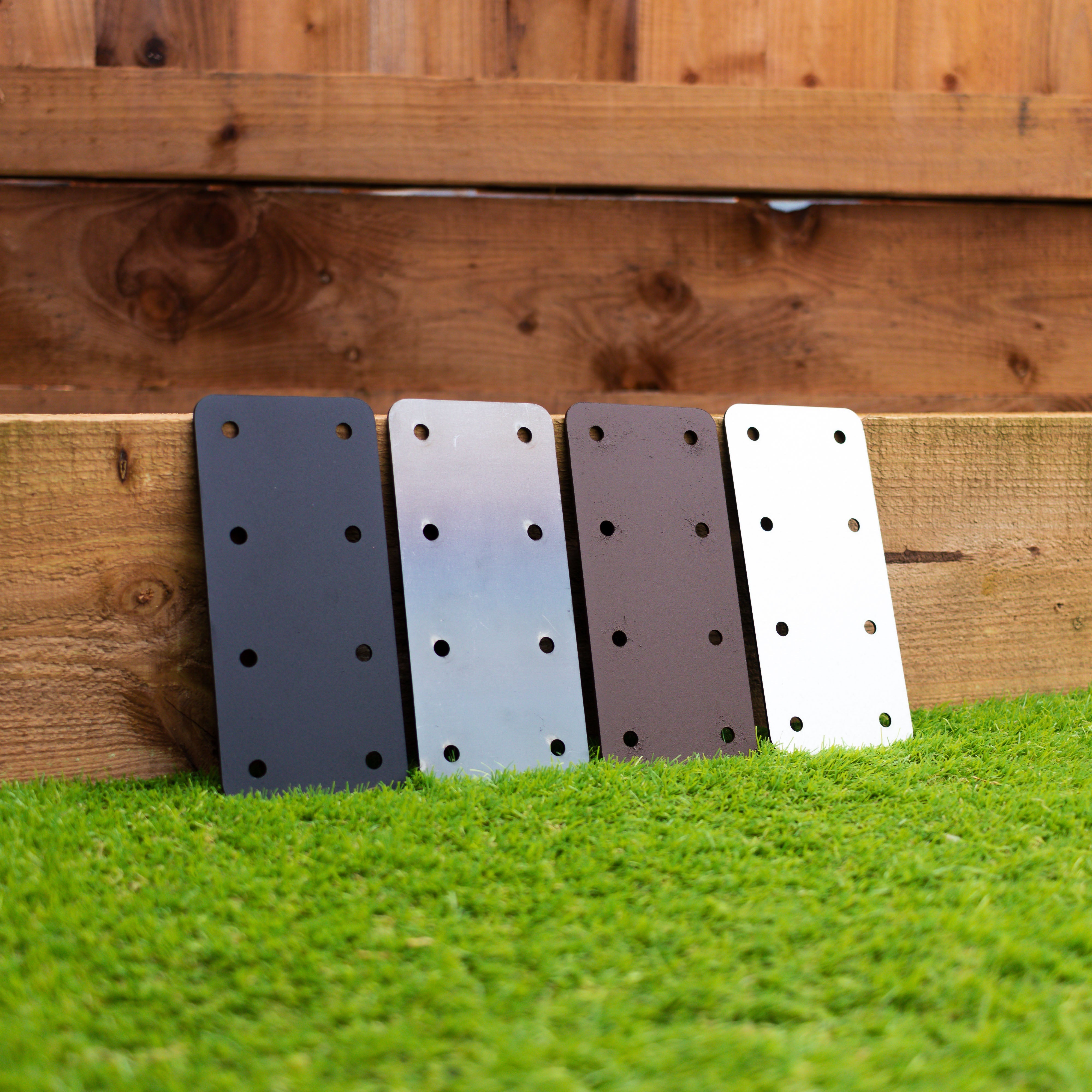Standard Railway Sleeper Straight Flat Brackets - 170mm x 80mm (Pack of 4)
