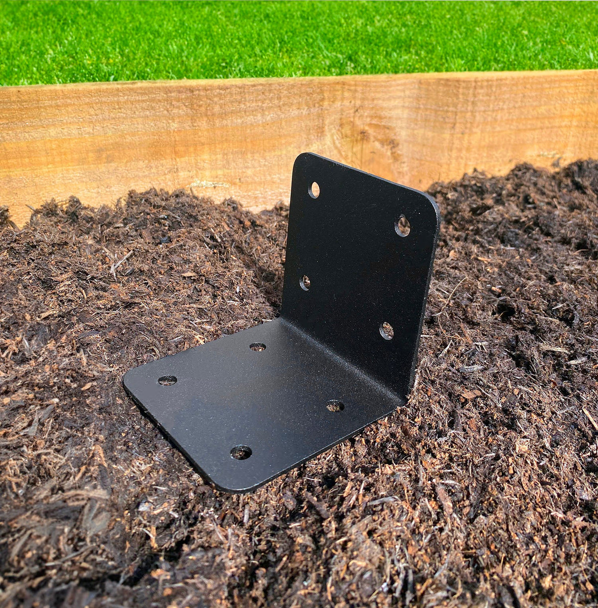 SleeperFit Standard-Size Single-Tier Internal Corner Railway Sleeper Joining Bracket - Suitable for Planters, Raised Beds, Driveway & Path Edging - Indoor Outdoors