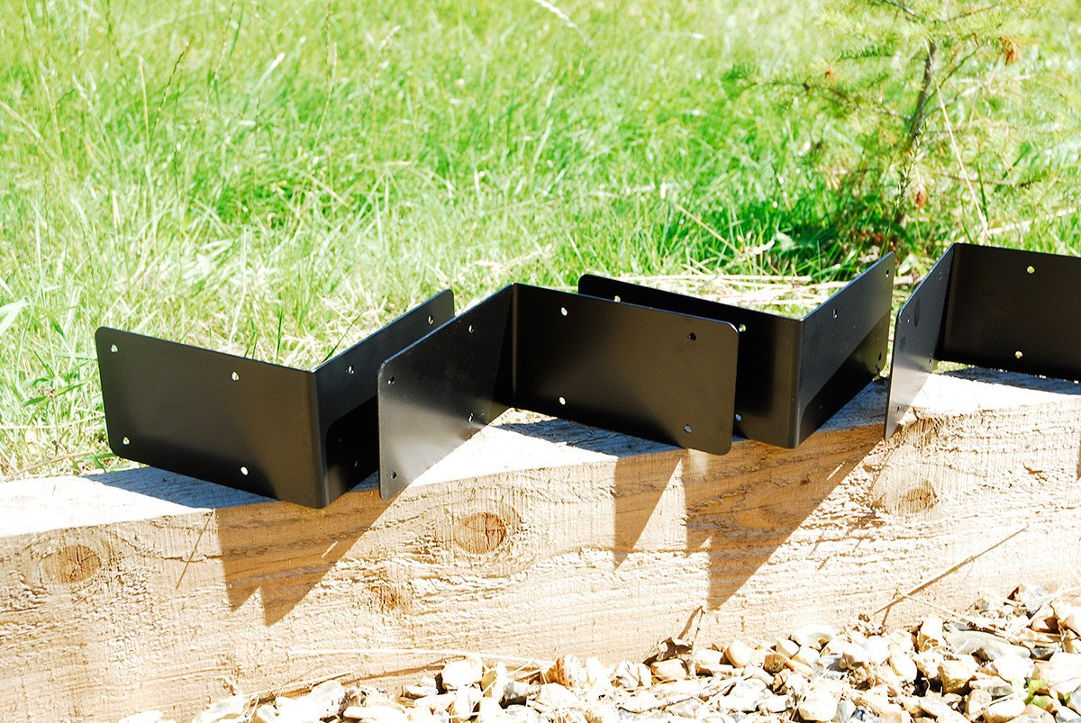 Jumbo Corner Railway Sleeper Bracket - Indoor Outdoors