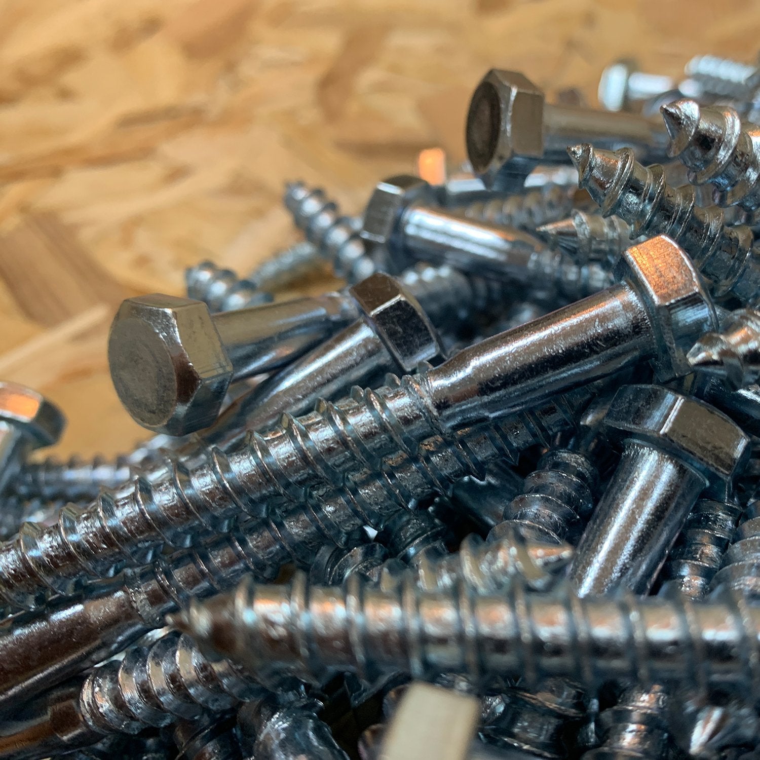 Heavy Duty Framola Pergola Coach Screws - Zinc Plated (Box of 100) - Indoor Outdoors