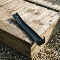 Slanted Fence Post Straightener Bracket & Ground Support Anchor