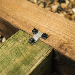 Universal CLS & Timber Bracket - 40 x 40mm Flat T-Plate Mending Bracket (Pack of 10)