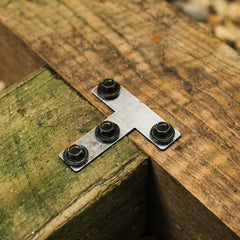 Universal CLS & Timber Bracket - 60 x 60mm Flat T-Plate Mending Bracket (Pack of 10)