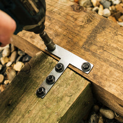 Universal CLS & Timber Bracket - 80 x 80mm Flat T-Plate Mending Bracket (Pack of 10)
